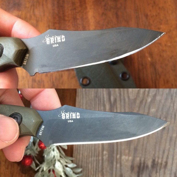 Knife bevel fixed