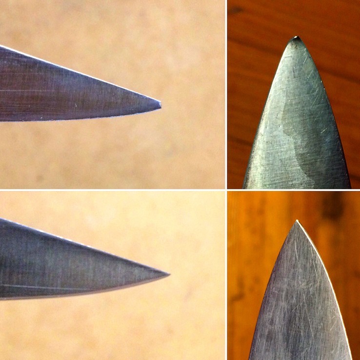 Before & After Knife Tip Repair